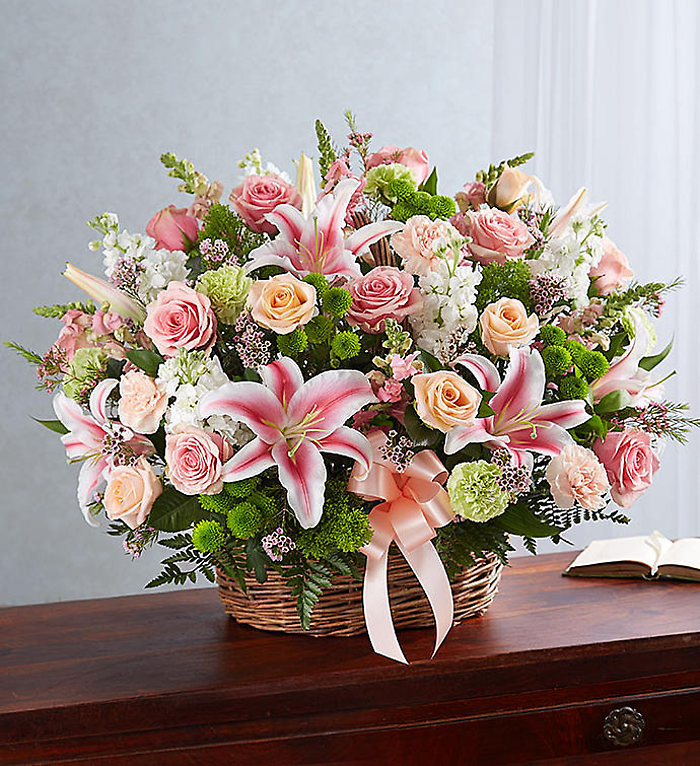 Pastel  Basket Arrangement