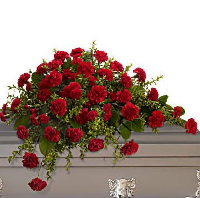 Red Carnation Casket Spray