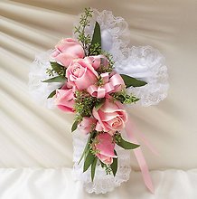 Cross Pillow - Pink