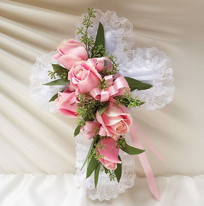 Cross Pillow - Pink