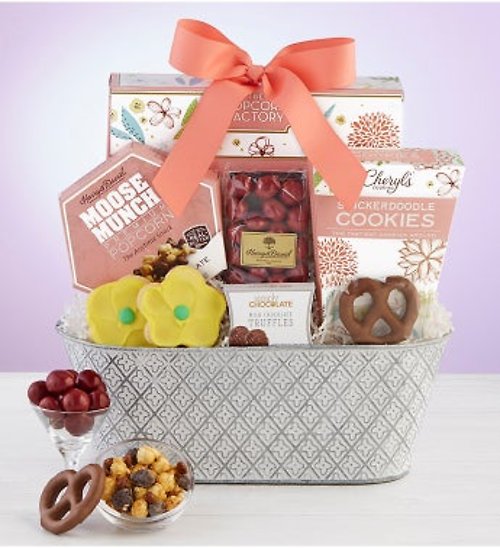 Sweet Treats In Full Bloom Basket