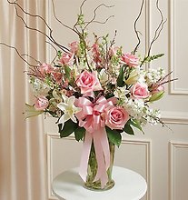 Pink and White Vase Arrangement