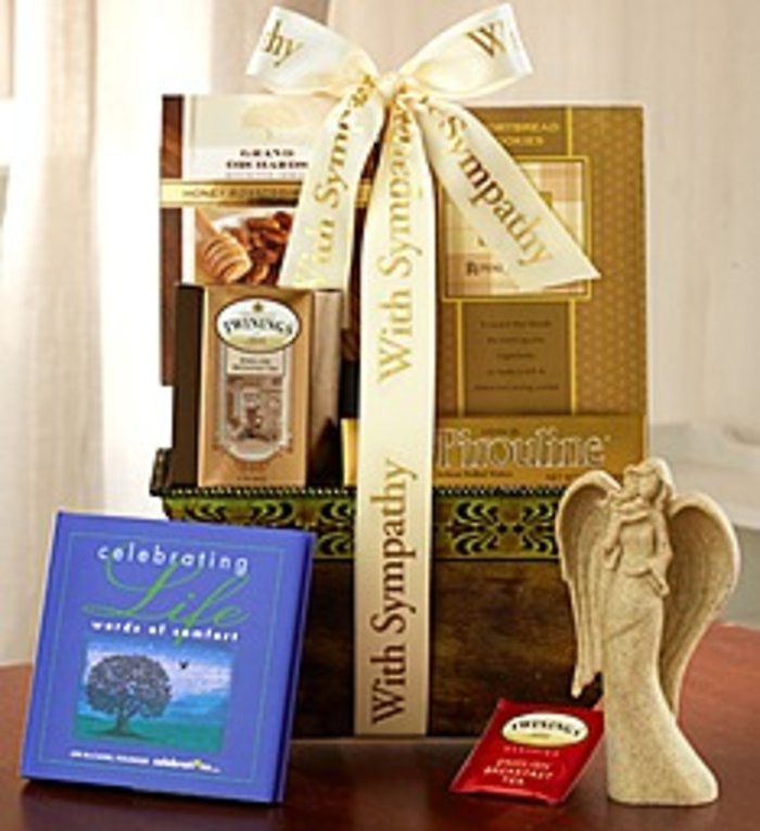 Sympathy Basket with book and Angel