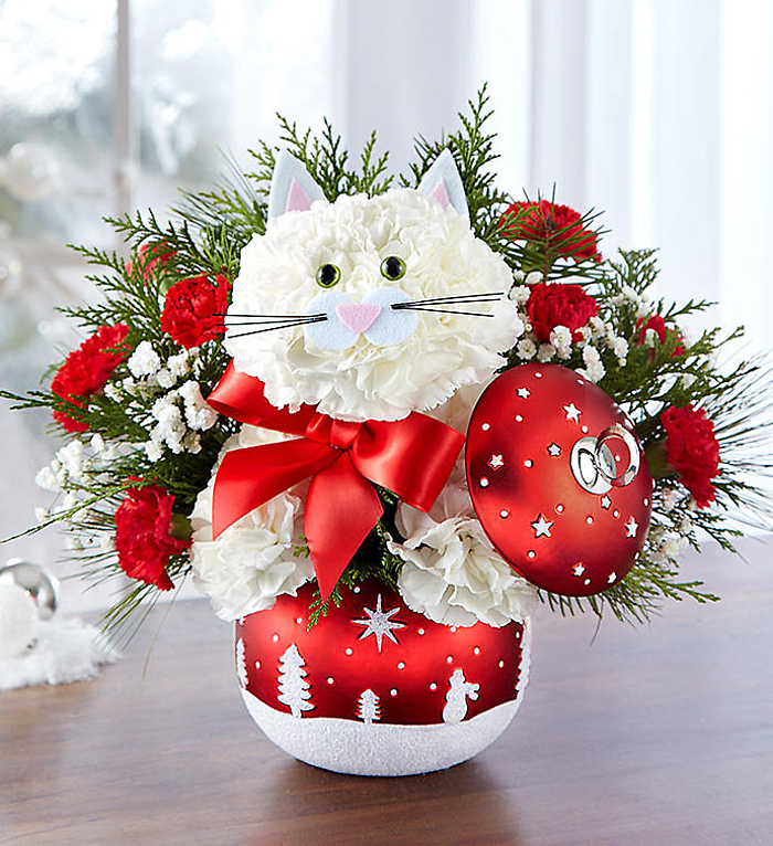 Fabulous Feline in Starry Night Ornament