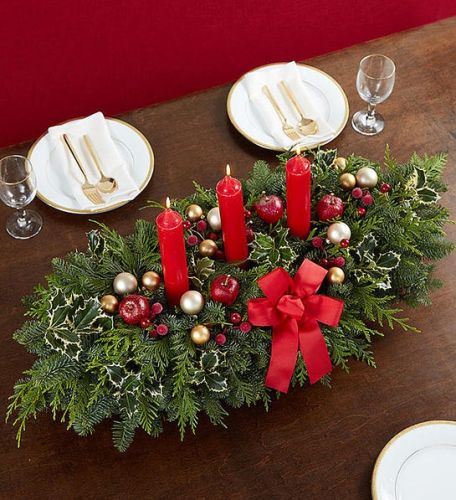 Classic Holiday In Red Centerpiece