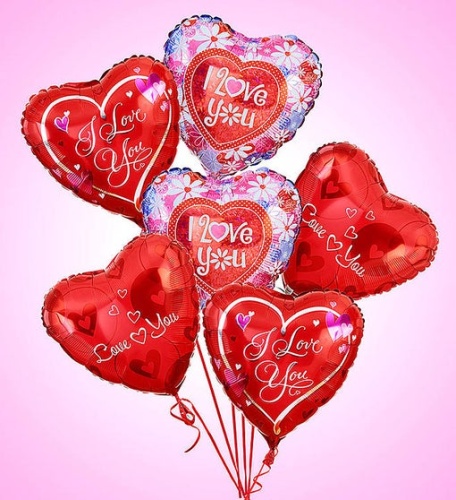I Love You Mylar Balloon Bouquet