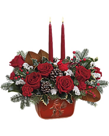 Cardinal Candle Centerpiece