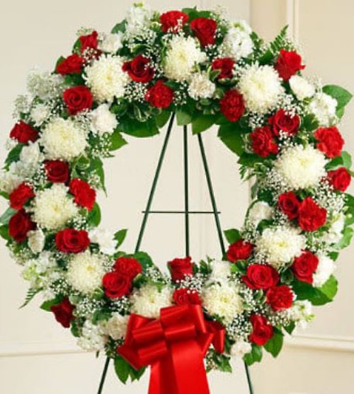 Red and White Wreath