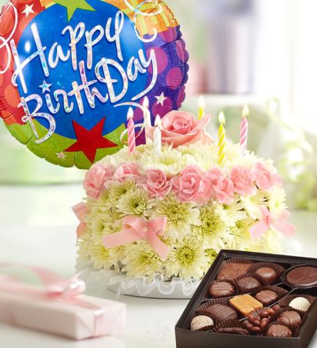 Birthday Flower Cake-Pastel