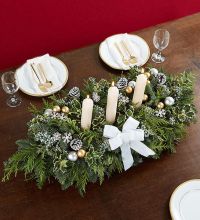 Classic Holiday Centerpiece In White