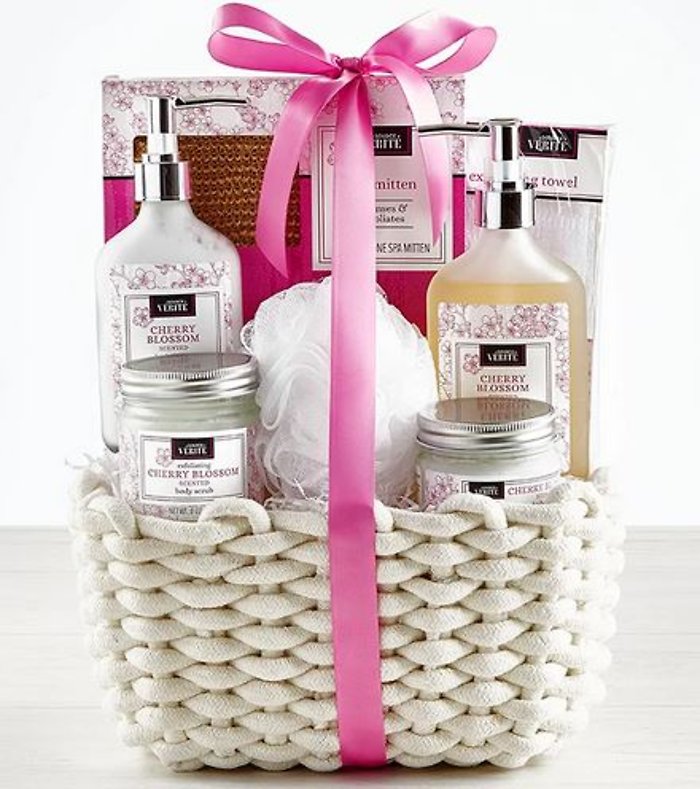 Cherry Blossom Spa Basket