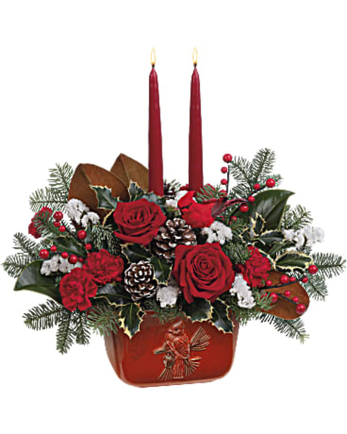 Cardinal Candle Centerpiece
