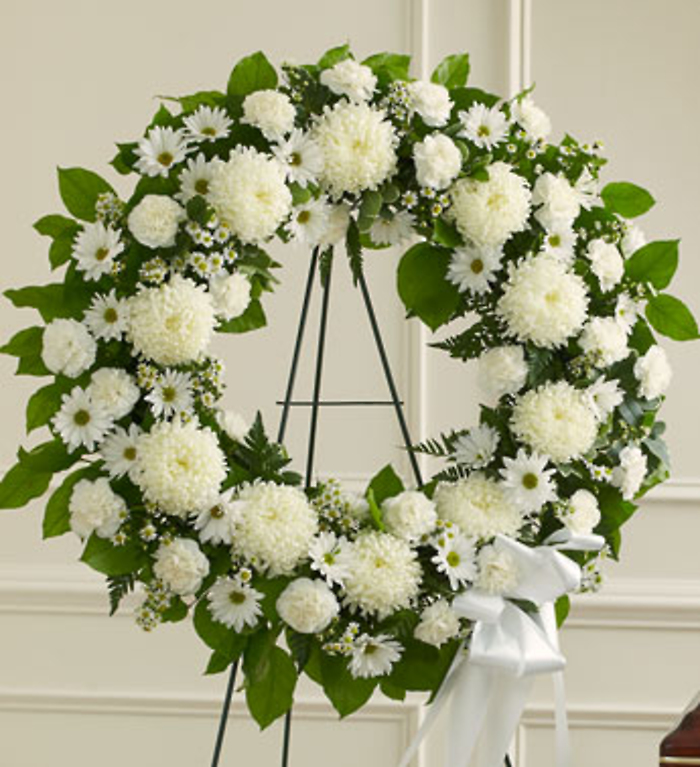 White Standing Wreath