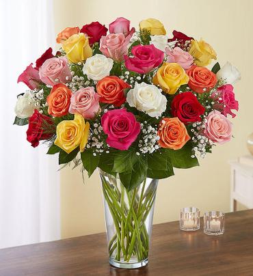 Ultimate Elegance  Long Stem Assorted Roses