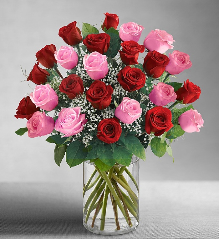 Ultimate Elegance Pink & Red Roses