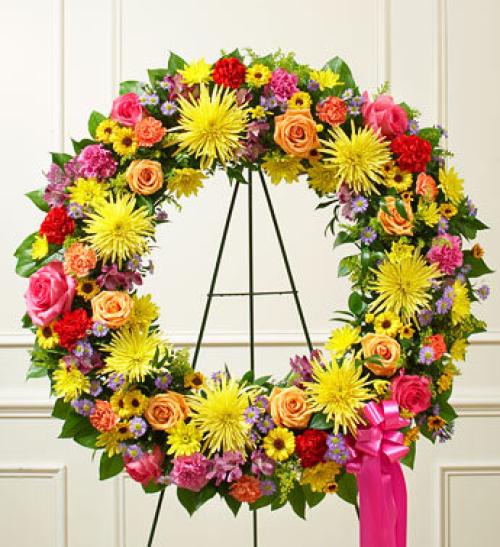 Serene Blessings Bright Standing Wreath