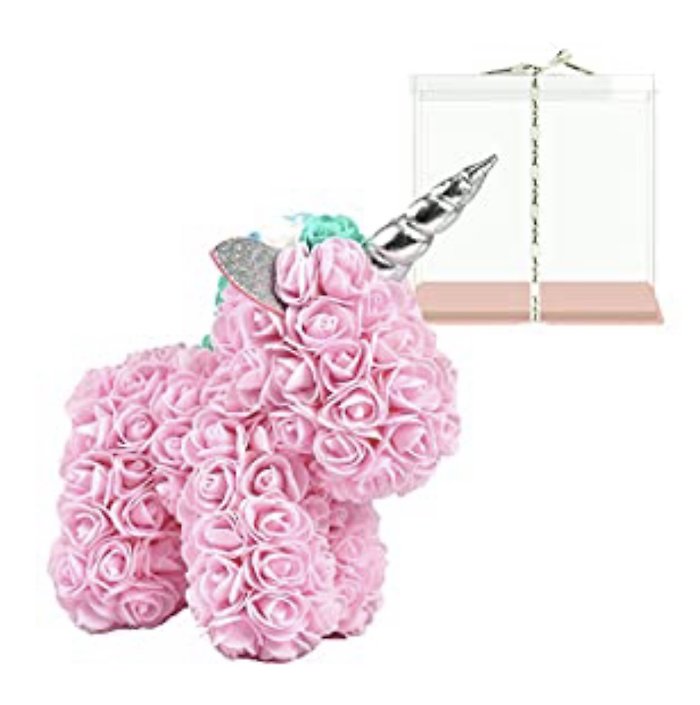 Pink unicorn rose bear