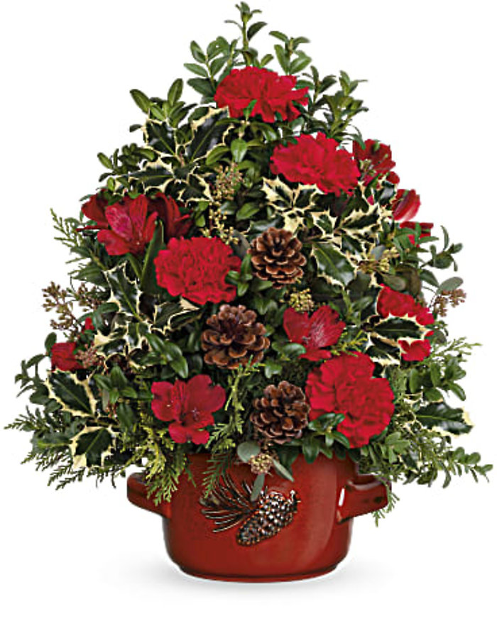 Stoneware Tree with Carnations