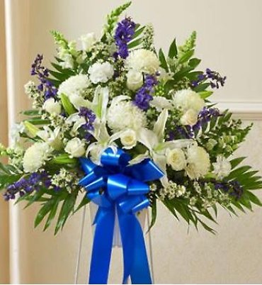 Blue & White Standing Basket