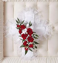 Cross Pillow In Red