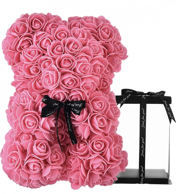 Baby Pink Rose Bear