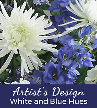 Florist Designed Blue & White Bouquet