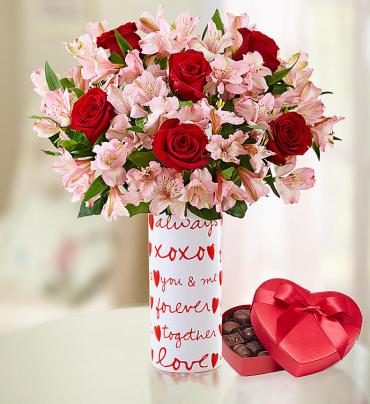True Love Rose &amp; Peruvian Lily Bouquet